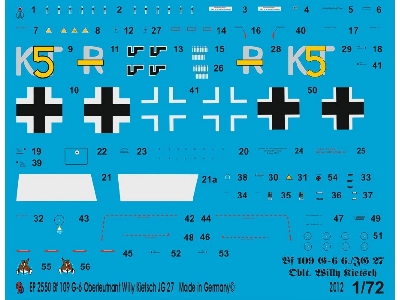 Bf 109 G-6 Oberleutnant Willy Kientsch Jg 27 - zdjęcie 1