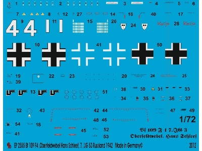Bf 109 F-4 Oberfeldwebel Hans Schleef, 7./Jg3 May 1942 - zdjęcie 1