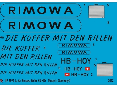 Ju 52 Ju-air Rimowa-koffer Hb-hoy - zdjęcie 1