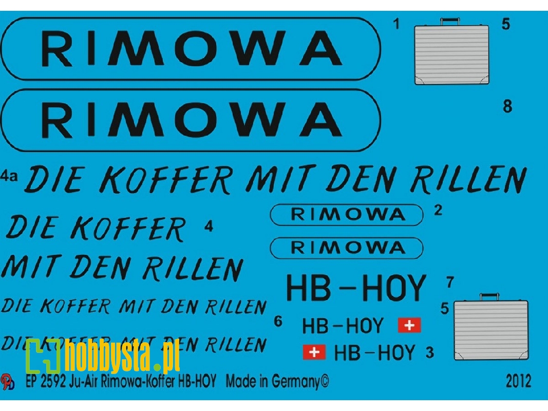 Ju 52 Ju-air Rimowa-koffer Hb-hoy - zdjęcie 1
