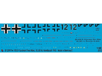 Fw 190 D-9 Leutnant Theo Nibel 10./Jg 54, Varrelbusch, Germany 1945 - zdjęcie 1