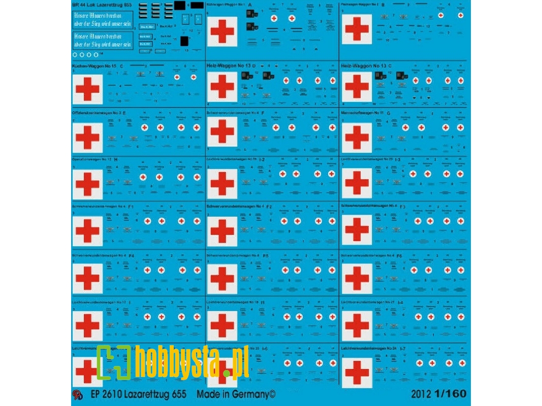 Ambulance Train 655 Complete Train Markings - zdjęcie 1