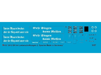 Br 44 Steamer Markings Iii Reich With Propaganda Slogans - zdjęcie 1