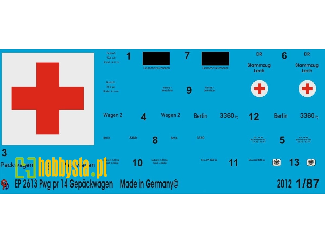 Baggage Car Pwg Pr 14 As A Baggage Car And Baggage Car Hospital Train 655 - zdjęcie 1