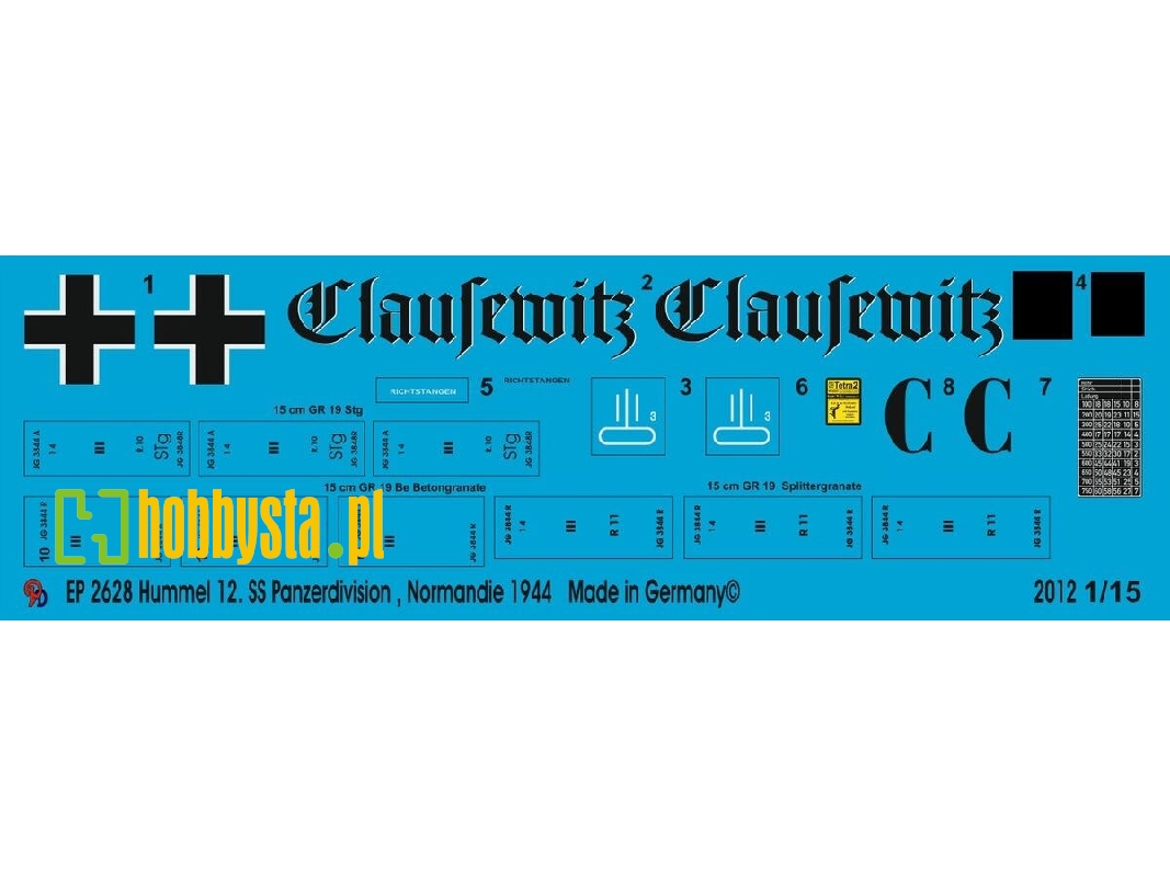 Hummel 150 Mm Hauwitzer Das Reich Clausewitz - zdjęcie 1
