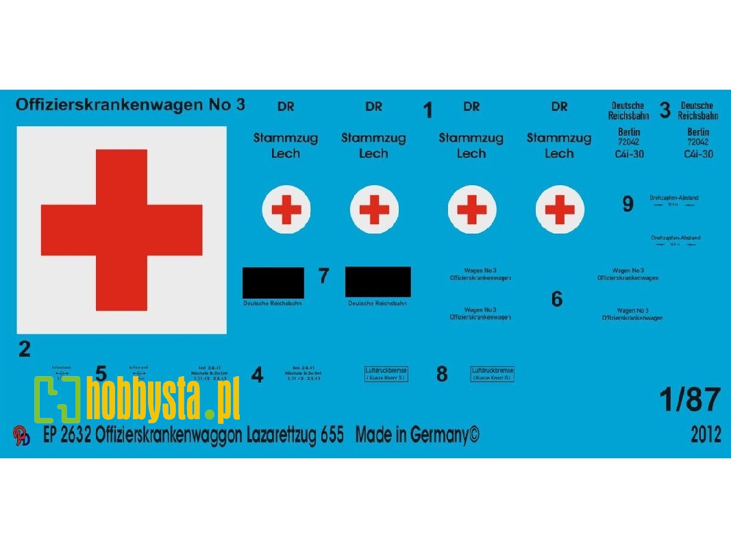 Officer Transport Wagons Ambulance Train 655 - zdjęcie 1