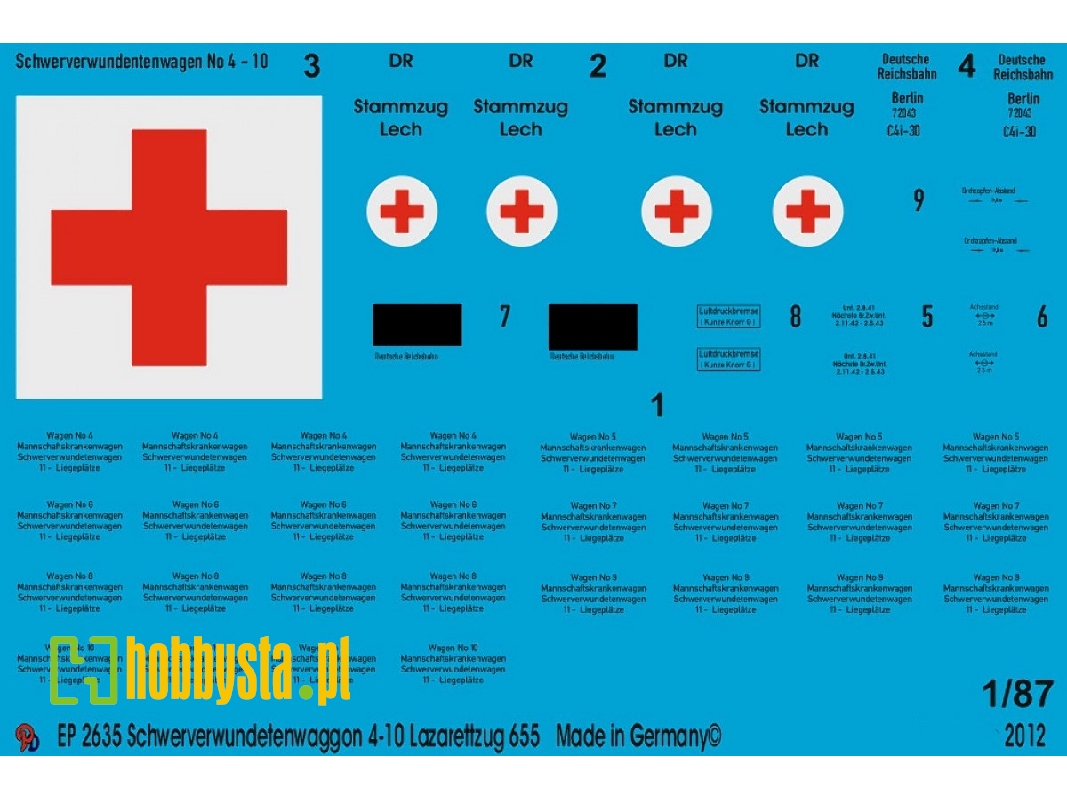 Heavy Wounded Transport Wagons Ambulance Train 655 - zdjęcie 1