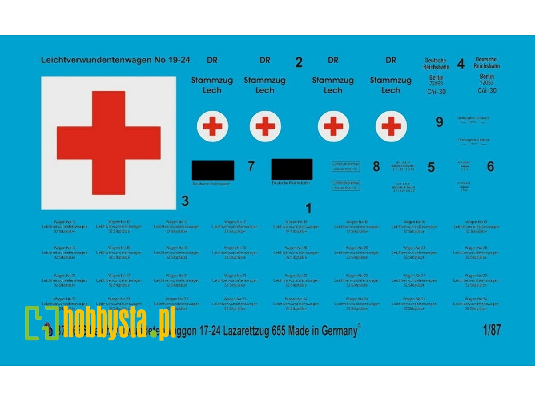 Light Wounded Transport Wagons Ambulance Train 655 - zdjęcie 1