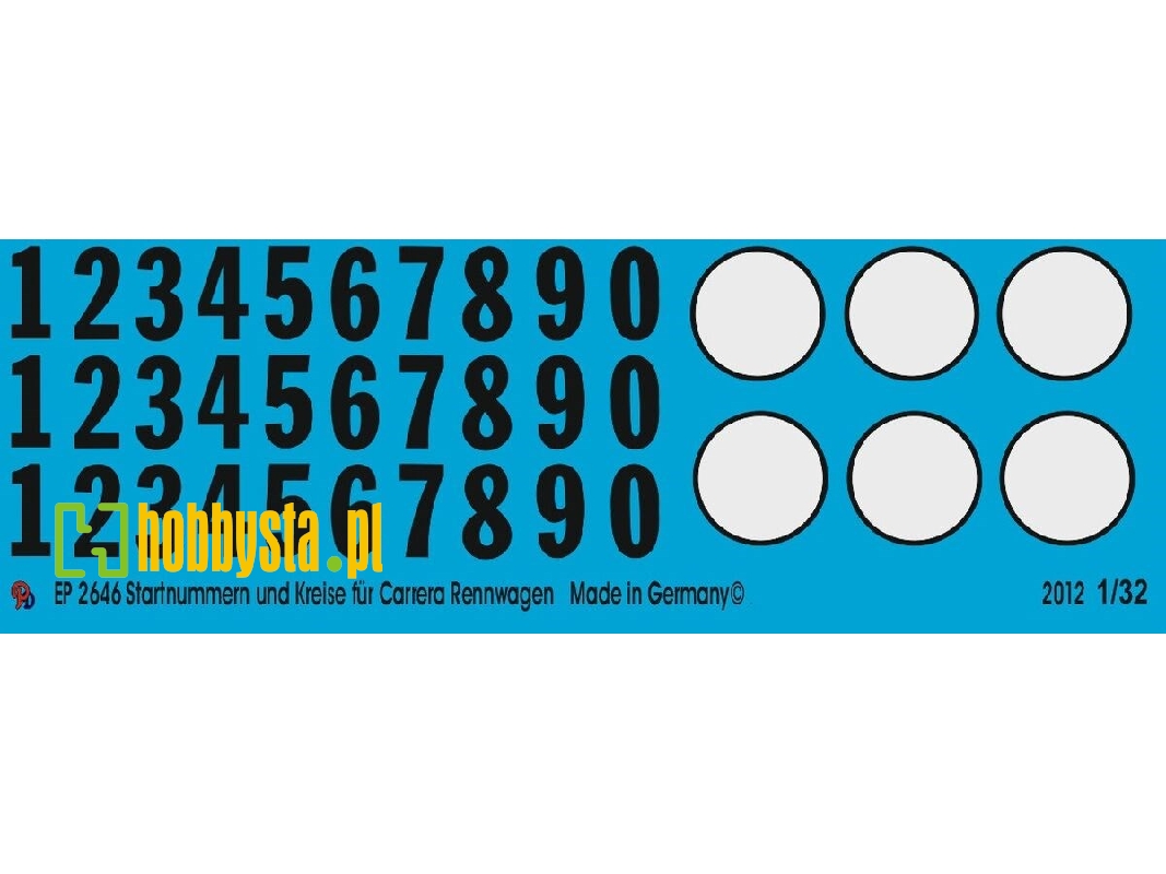 Numbers And White Circles For Carrera Slot Cars - zdjęcie 1