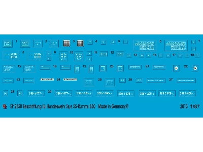 Markings Fot The Bundeswehr Ssys 55-rlmmps 650, 61 Ton Flat - zdjęcie 1