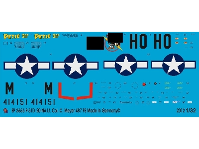 P-51d-20-na Lt. Col. C. Meyer 487 Fs 1-72 - zdjęcie 1