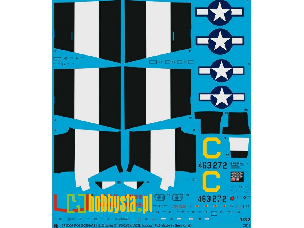 P-51d-20-na Lt. E. Curdes 4th Fs(C)/3rd Acg, Laoag 1945 - zdjęcie 1