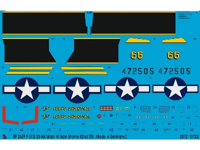 P-51d-20-na Major William Shomo 82nd Trs - zdjęcie 1
