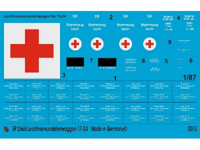 Light Wounded Transport Wagon Ambulance Train 655, White Label - zdjęcie 1