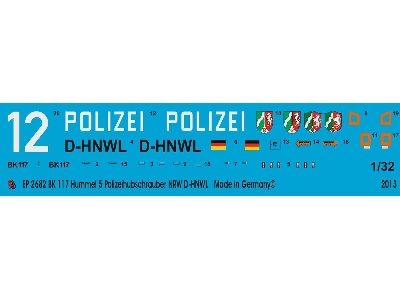 Bk 117 Hummel 5 Police Helicopter Nrw - zdjęcie 1