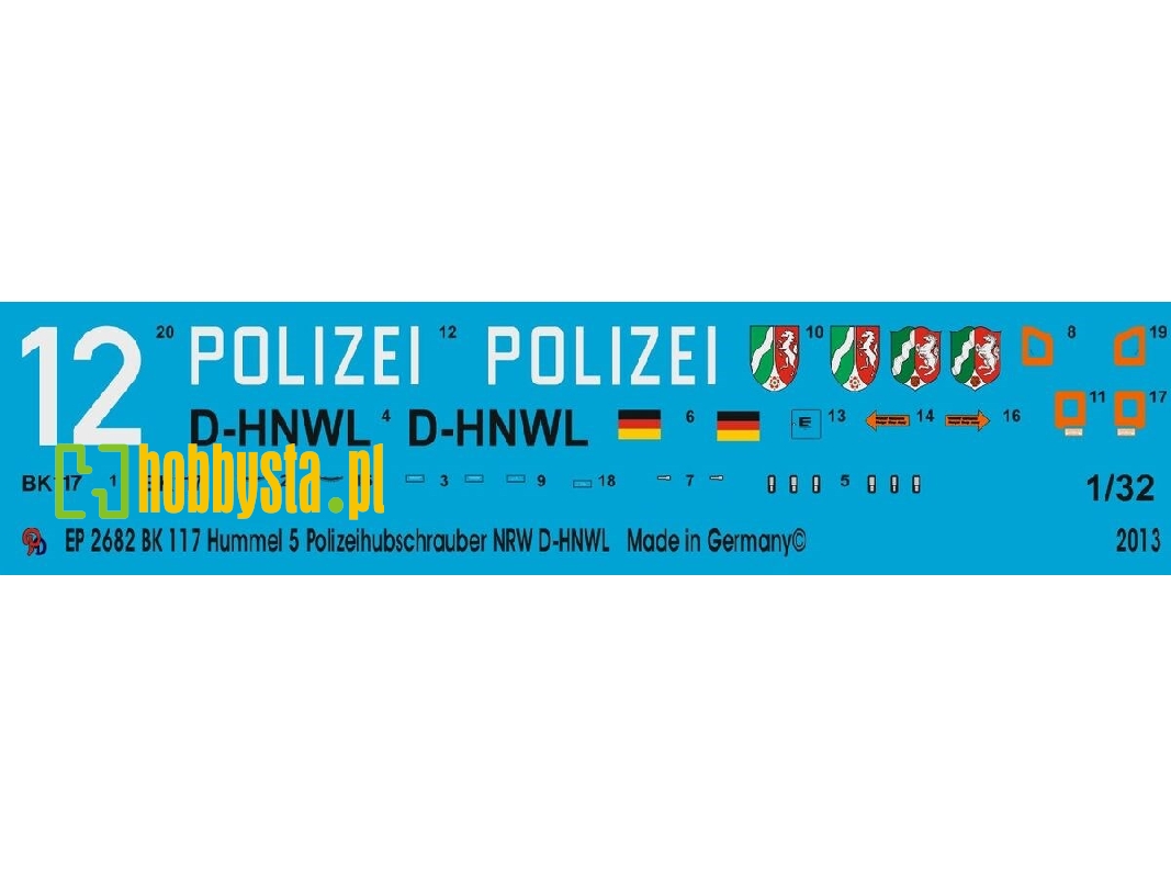 Bk 117 Hummel 5 Police Helicopter Nrw - zdjęcie 1