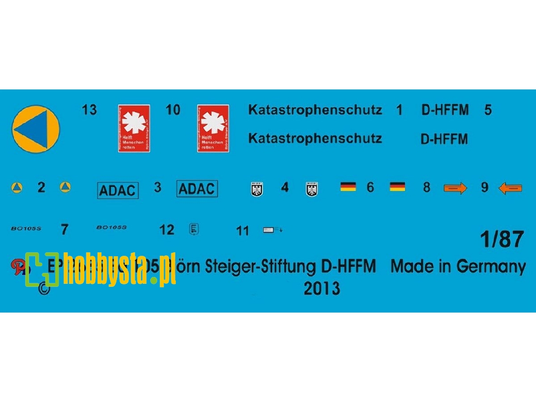 Bo 105 Rescue Helicopter Björn Steiger-stiftung D-hffm - zdjęcie 1