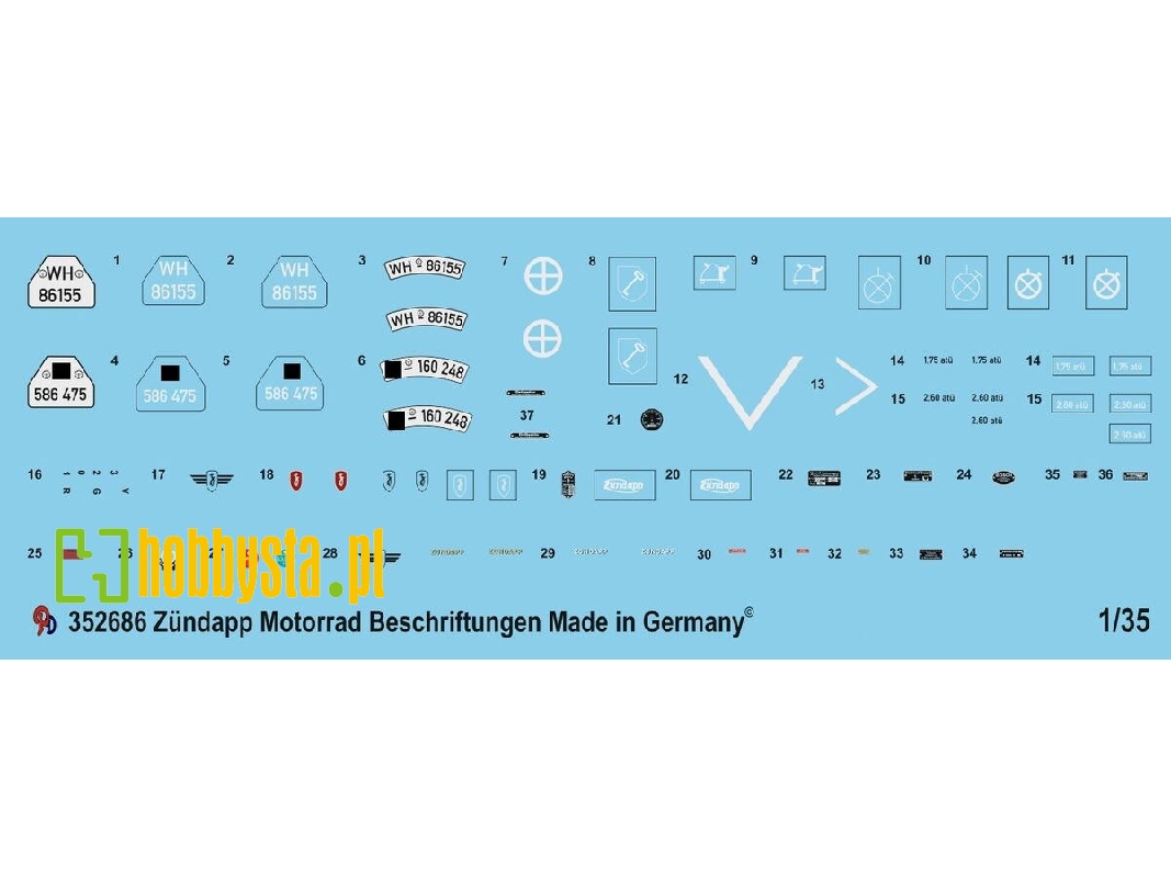Zündapp Motorbike Markings - zdjęcie 1