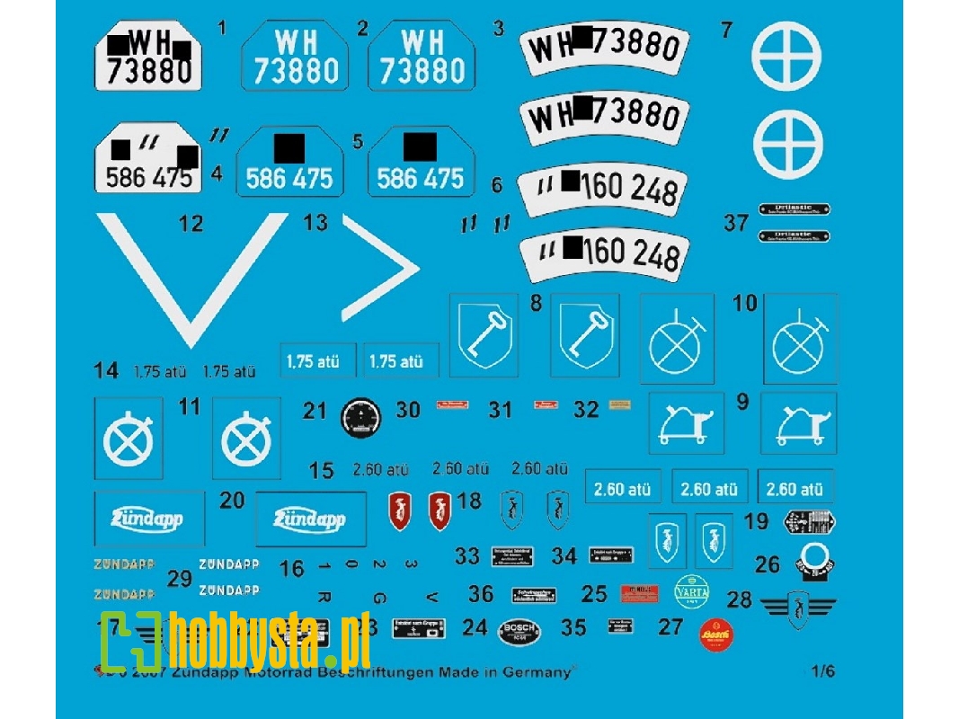 Zündapp Motorbike Markings - zdjęcie 1