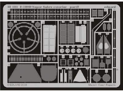  F-100D exterior 1/32 - Trumpeter - blaszki - zdjęcie 3