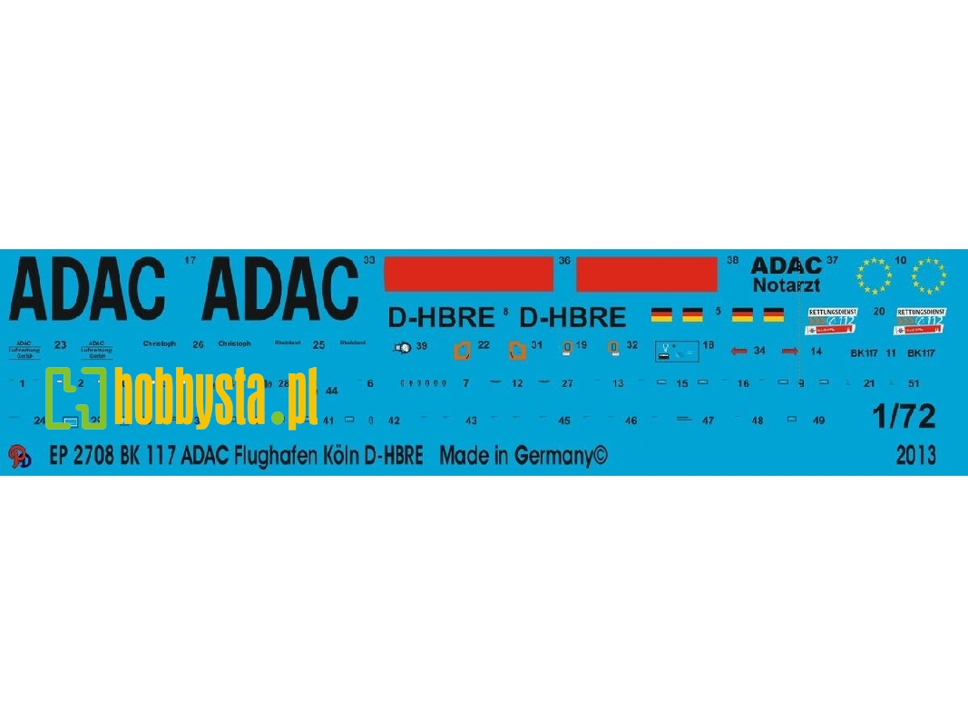 Bk 117 Adac Rescue Helicopter KĂ¶ln Airport D-hbre - zdjÄ™cie 1