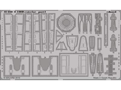  F-100D exterior 1/48 - Trumpeter - blaszki - zdjęcie 1