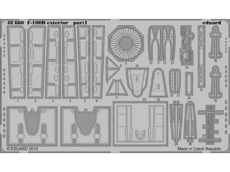 F-100D exterior 1/48 - Trumpeter - blaszki - zdjęcie 1 F-100D exterior 1/48 - Trumpeter - blaszki - zdjęcie 1