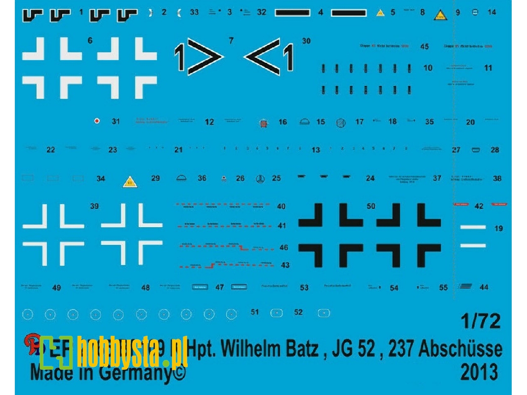 Bf 109 K Hpt. Wilhelm Batz Group Commander Jg 52 237 Kills - zdjęcie 1