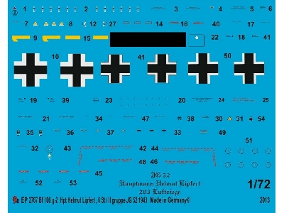 Bf 109 G-2 Hauptmann Helmut Lipfert 6. Staffel/Ii. Group Jg 52 1943 - zdjęcie 1