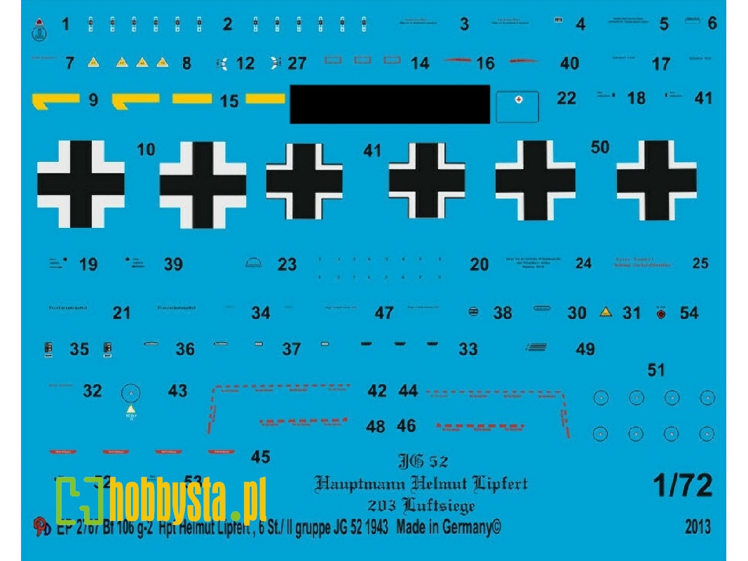Bf 109 G-2 Hauptmann Helmut Lipfert 6. Staffel/Ii. Group Jg 52 1943 - zdjęcie 1
