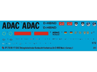 Bk 117 Adac Rescue Helicopter D-hbnd German Army Hospital Ulm - zdjęcie 1
