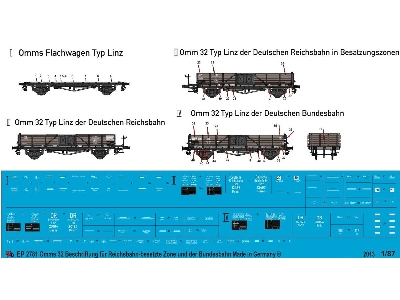 Omms 32 Markings For Reichsbahn - Allied After War Zone And Bundesbahn - zdjęcie 1