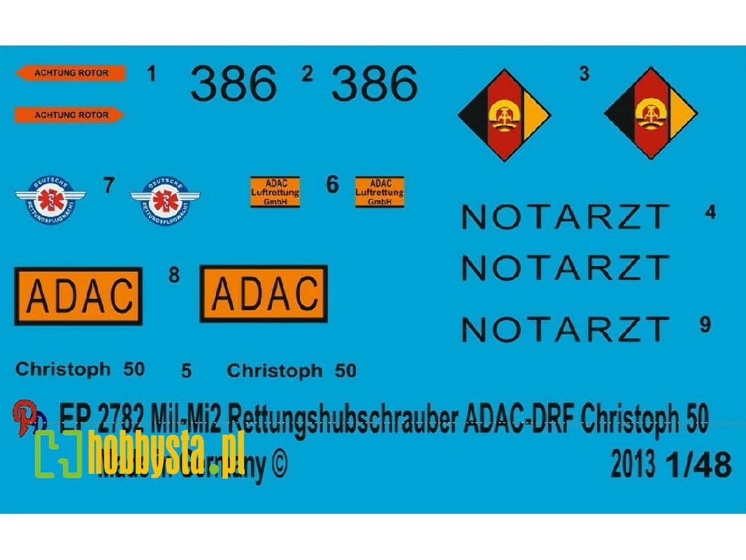 Mil-mi 2 Adac-drf Rescue Helicopter Christoph 50 - zdjęcie 1