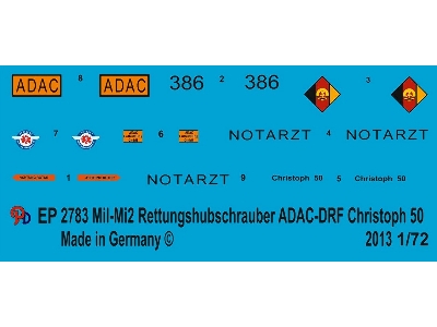Mil-mi 2 Adac-drf Rescue Helicopter Christoph 50 - zdjęcie 1