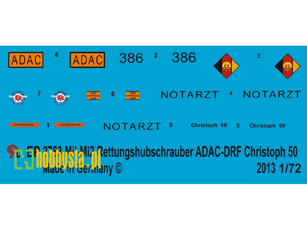 Mil-mi 2 Adac-drf Rescue Helicopter Christoph 50 - zdjęcie 1