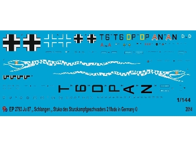 Ju 87 Snake Markings Of The Sturzkampfgeschwaders 2 In Africa - zdjęcie 1