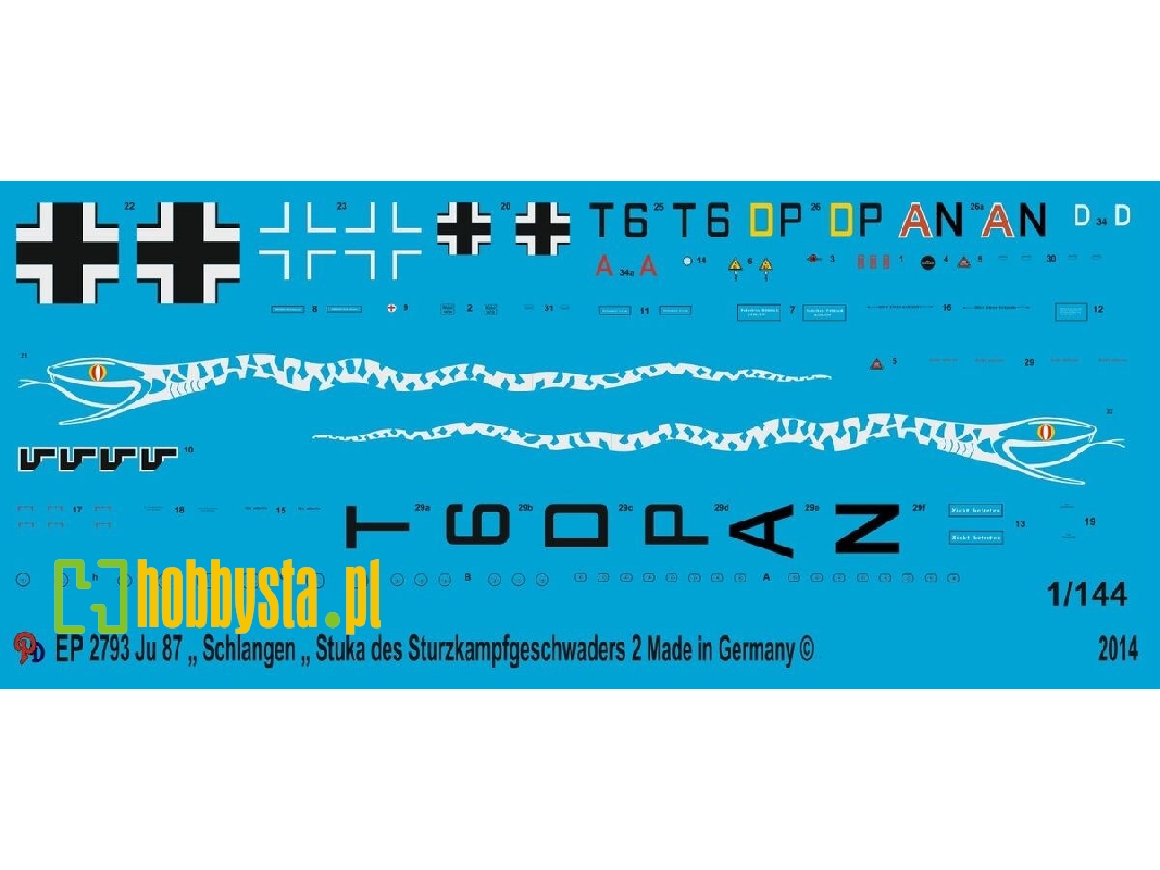Ju 87 Snake Markings Of The Sturzkampfgeschwaders 2 In Africa - zdjęcie 1
