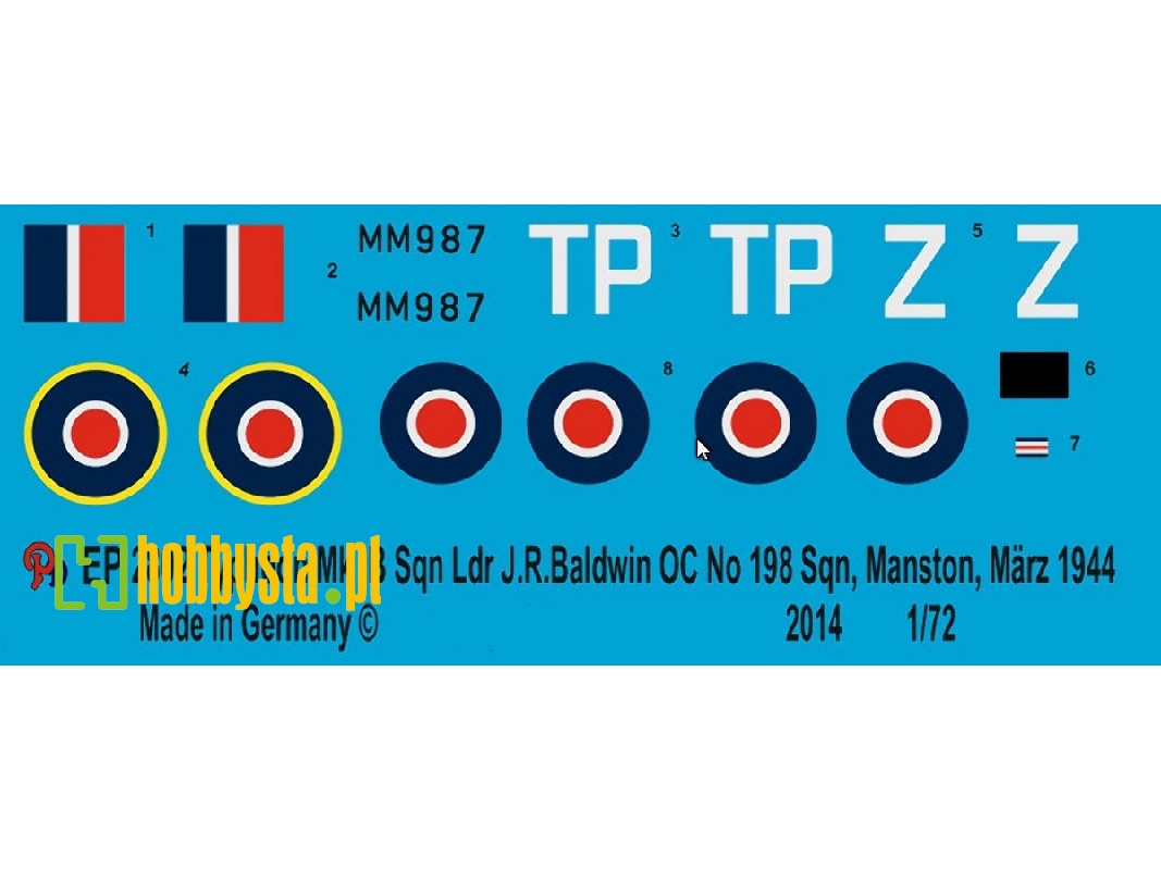 Typhoon Mk Ib, Pilot Ldr. J. R. Baldwin - zdjęcie 1