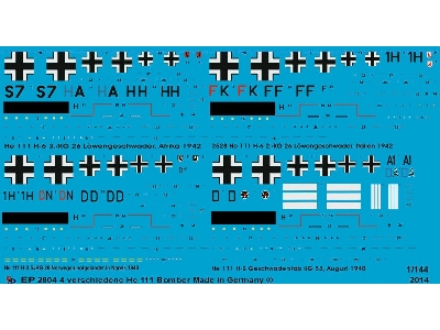 4 Different German Bomber Type He 111 - zdjęcie 1