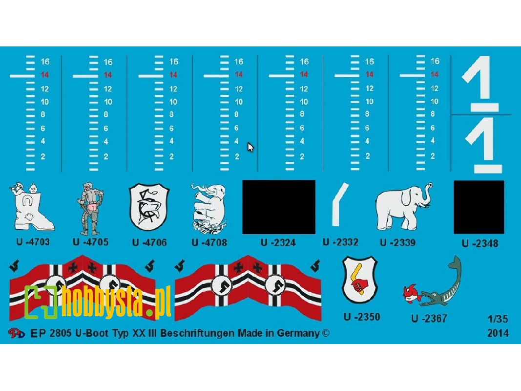 Markings For The German Submarine Type Xx Iii - zdjęcie 1
