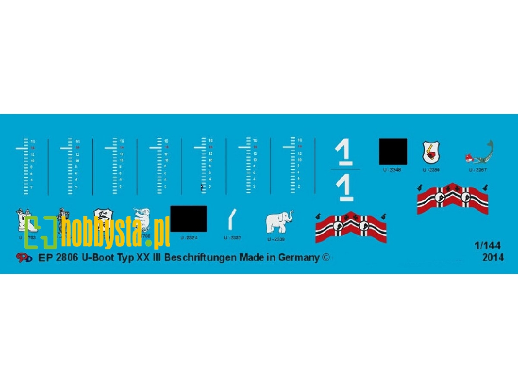 Markings For The German Submarine Type Xx Iii - zdjęcie 1