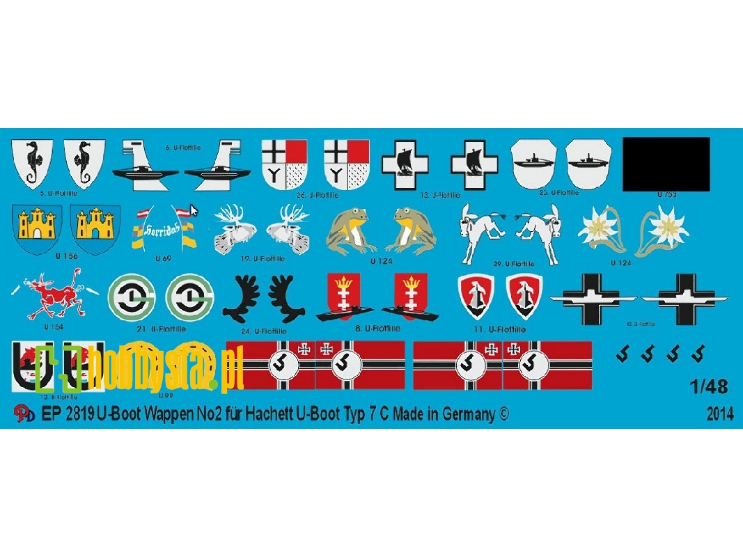 U-boot Markings No. 2 For Hachett Submarine - zdjęcie 1