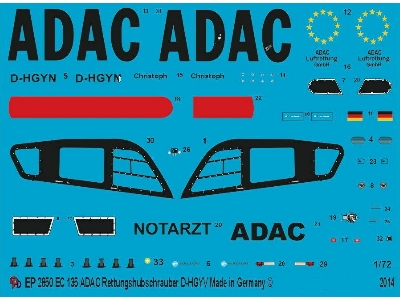 Ec 135 Rescue Helicopter Of The Adac D-hgyv - zdjęcie 1