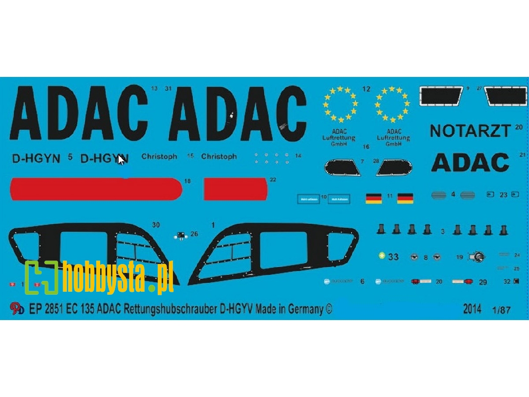 Ec 135 Adac Rescue Helicopter D-hgyv - zdjęcie 1