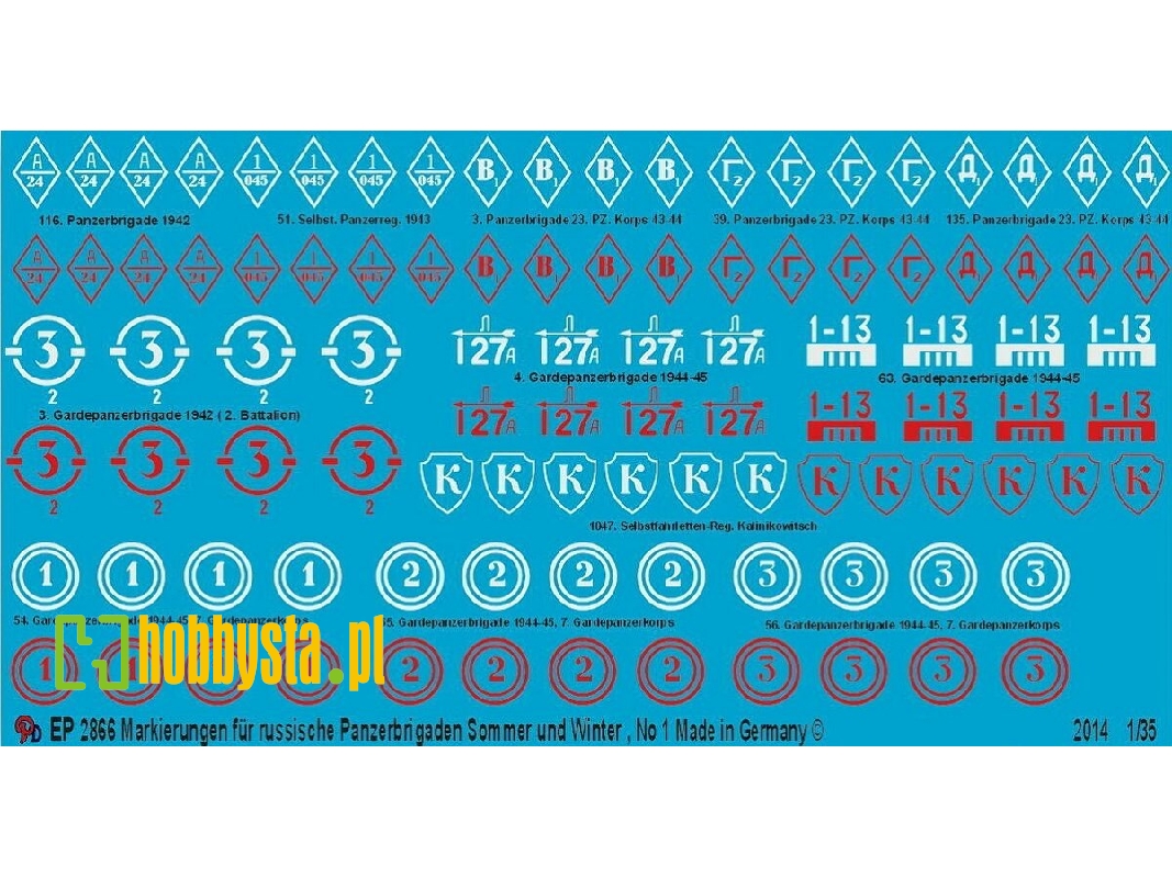 Markings For Russian Tank Brigades No. 1 - zdjęcie 1