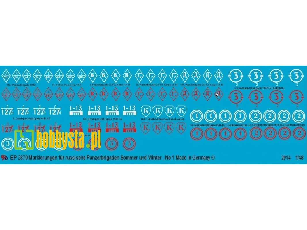 Markings For Russian Tank Brigades No. 1 - zdjęcie 1