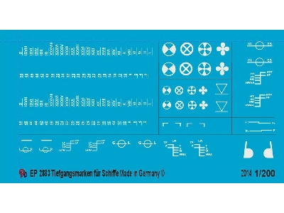Deep Markings For Ship Models In White Print - zdjęcie 1