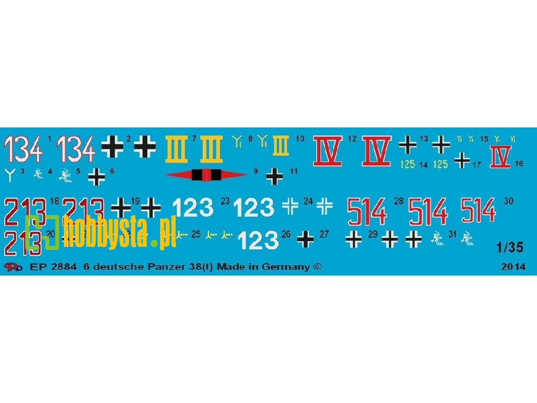 German Tank Markings For 38 (T) - zdjęcie 1