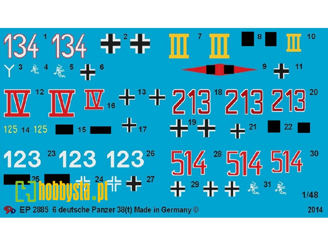German Tank Markings For 38 (T) - zdjęcie 1
