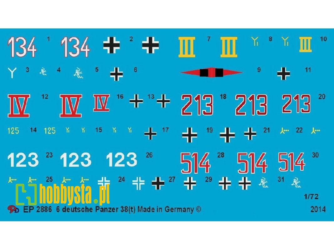 German Tank Markings For 38 (T) - zdjęcie 1